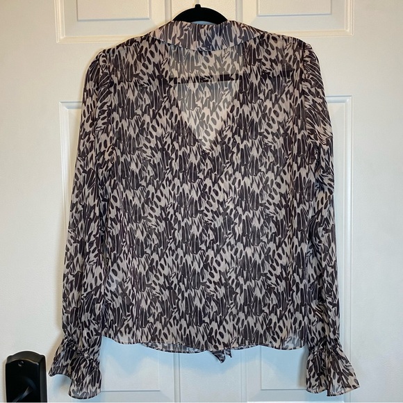 Ted Baker Bertei Ruffle Blouse with Metal Ball Trim Size 4 - Picture 2 of 14